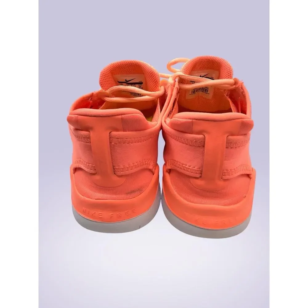 Nike Girls Athletic Sneaker US 6Y Orange Mesh Low Top Lace Up Logo